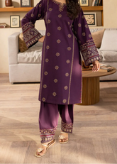 Grace Z-(S1276) - Stitched Embroidered 2pc Lawn Dress